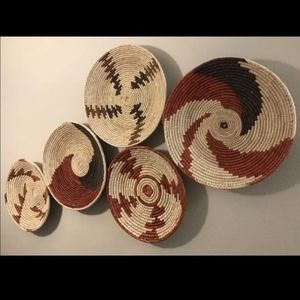 African Woven Basket Wall Art Decor